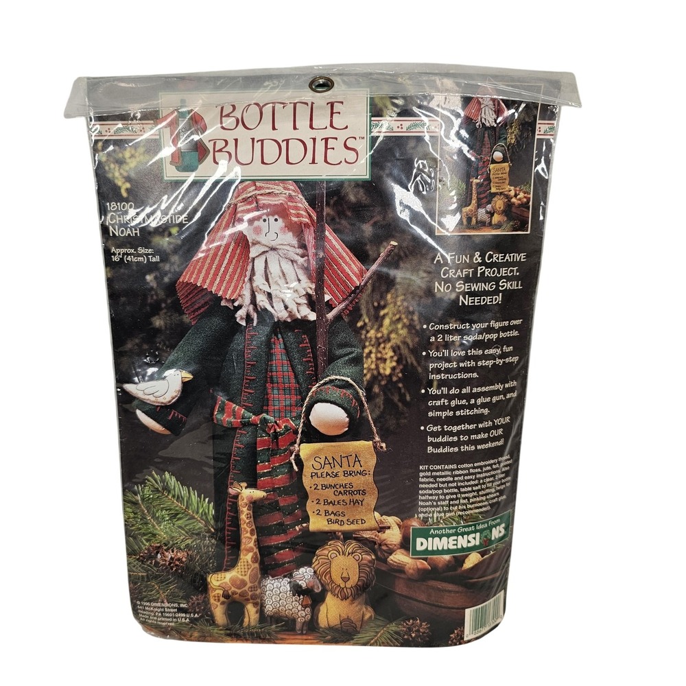 Dimensions Bottle Buddies Christmastide‎ Noah 18100 Craft Kit Christmas 16" No